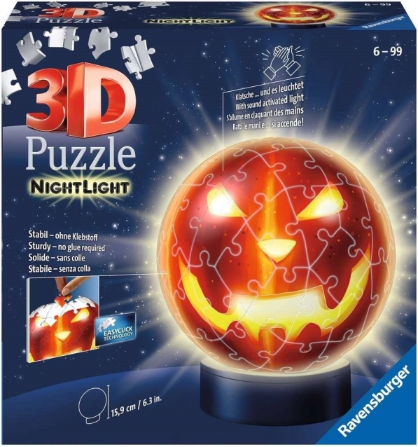 Ravensburger 3D tête de citrouille lumineuse 74 pièces