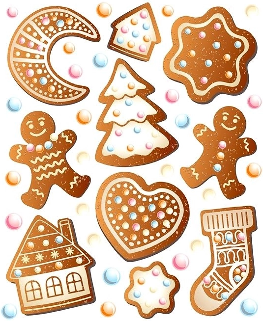 Kerst transferstickers groot vel