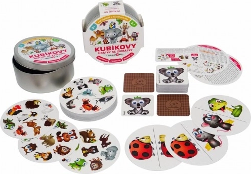 Kubíkovy Spelletjes met Dieren 3-in-1 in een Blikken Doosje