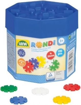 Perles en plastique créatives Rondi 25 mm, 170 pcs en boîte