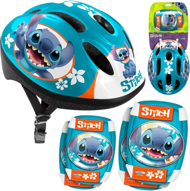 Ensemble de protection avec casque réglable et protections Disney STITCH
