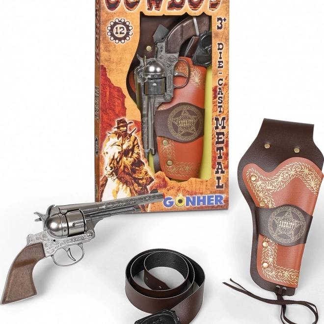 Set de jeu cow-boy avec revolver et étoile de shérif