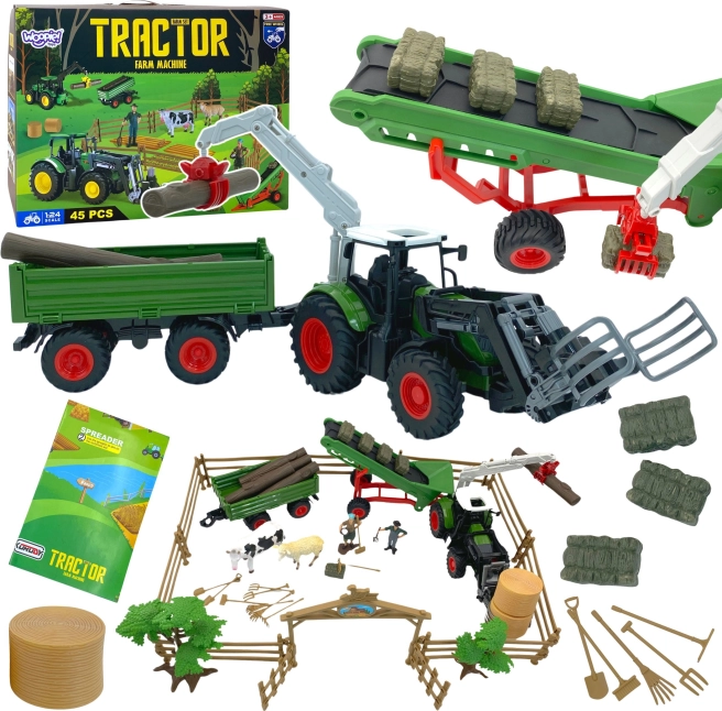 Woopie Bauernhof-Spielset mit Traktor und Anhänger
