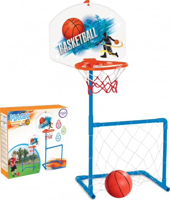 2-in-1 Basketballkorb und Fußballtor für Kinder