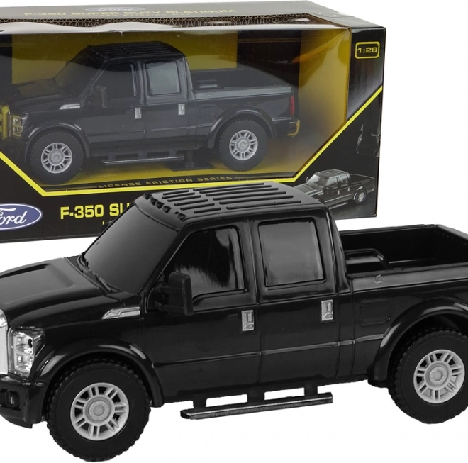 Black Pickup Ford F-350 with Friction Drive 1:28