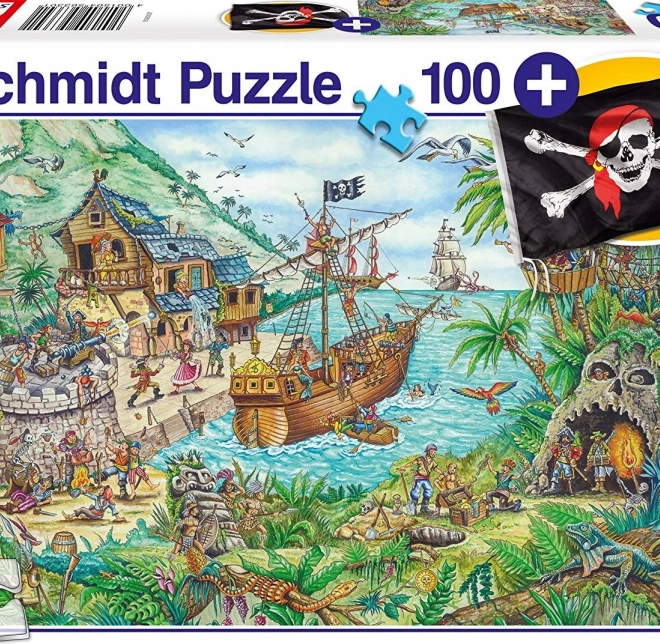 schmidt puzzel in de piratenbaai 100 stukjes met cadeau