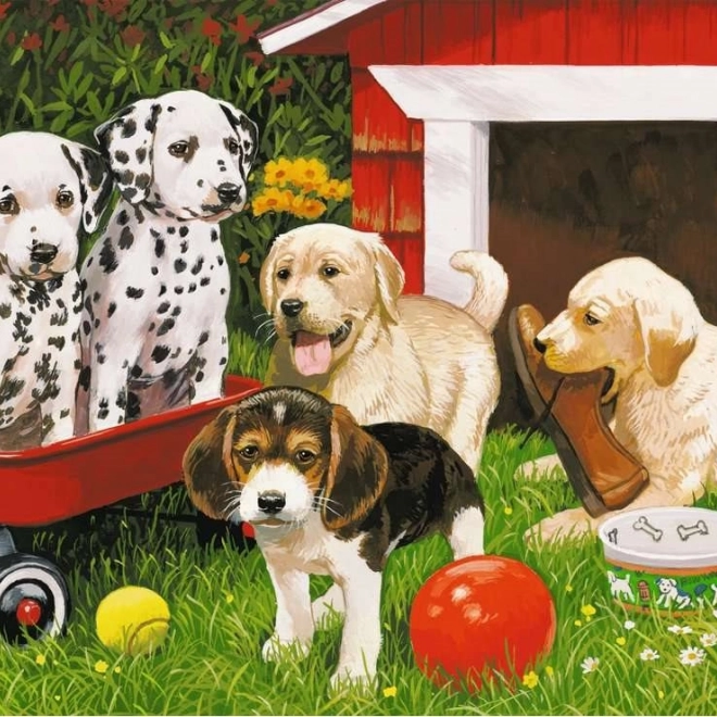 Ravensburger puzzel Puppy Party 60 stukjes