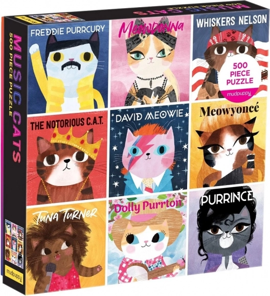 Muzikaal puzzel Katten 500 stukjes