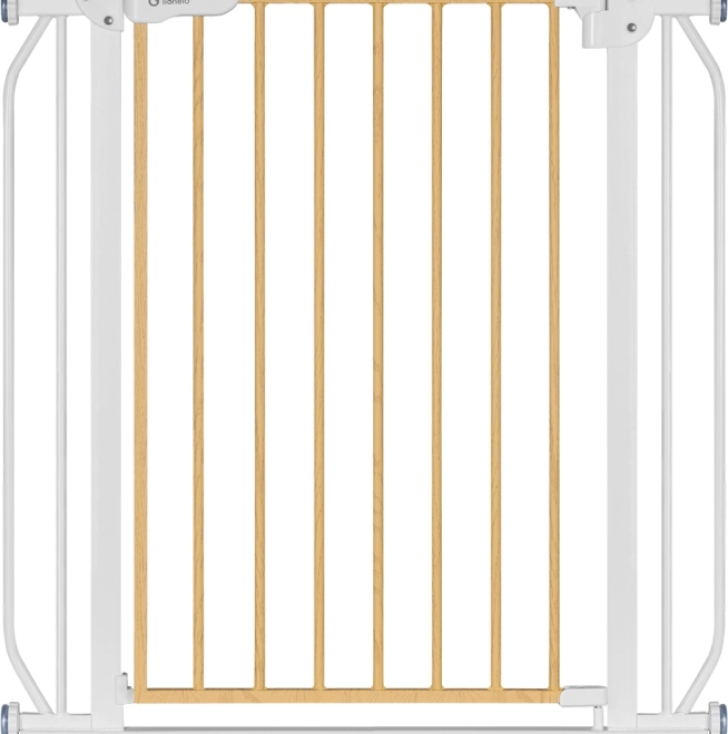 Barrière de sécurité Lionelo Truus Slim – blanc et bois naturel
