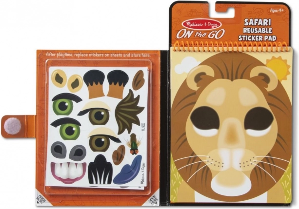 Autocollants safari réutilisables – animaux