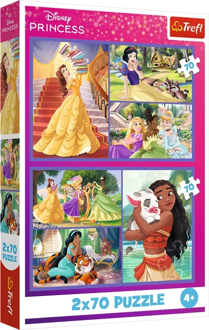 Puzzle 2x70 Disney Princesses Jours de Conte