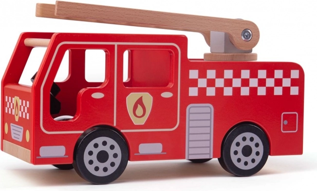 Camion de pompier en bois pour enfants