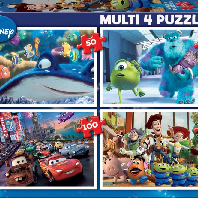 Educa puzzel Disney Pixar mix 4-in-1 (50, 80, 100, 150 stukjes)