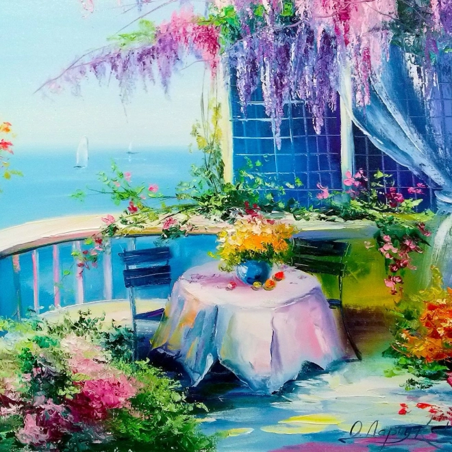 Puzzle Blumenbalkon 1000 Teile