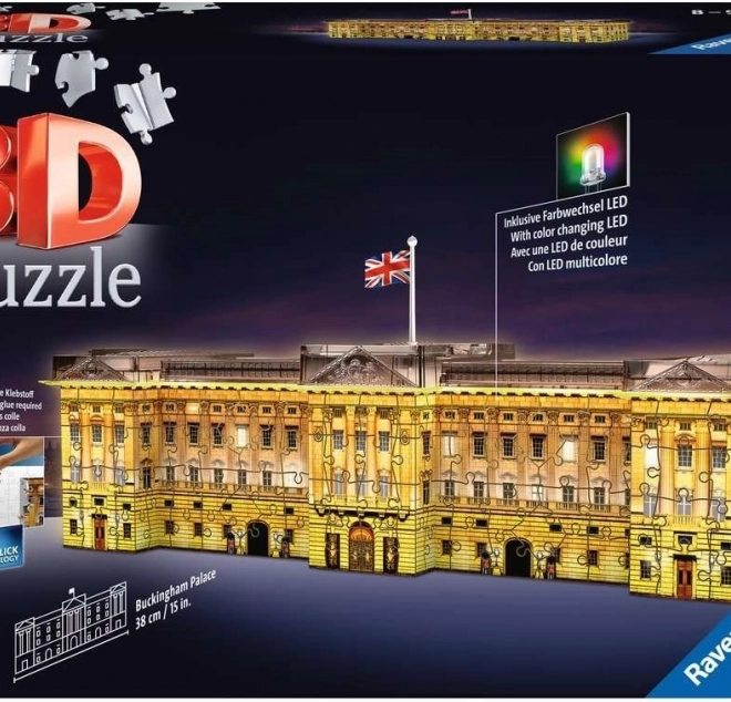 Puzzle 3D lumineux édition nocturne Palais de Buckingham