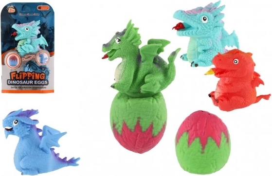 Transformerende dinosaurus met eitje 15 cm