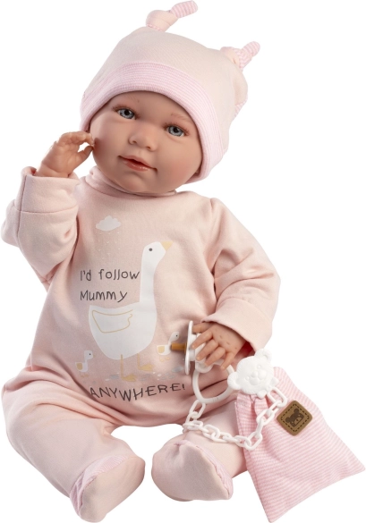 Poupée réaliste bébé avec sons et corps en tissu doux