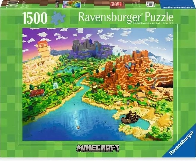 Puzzle 1500 Teile Minecraft Welt