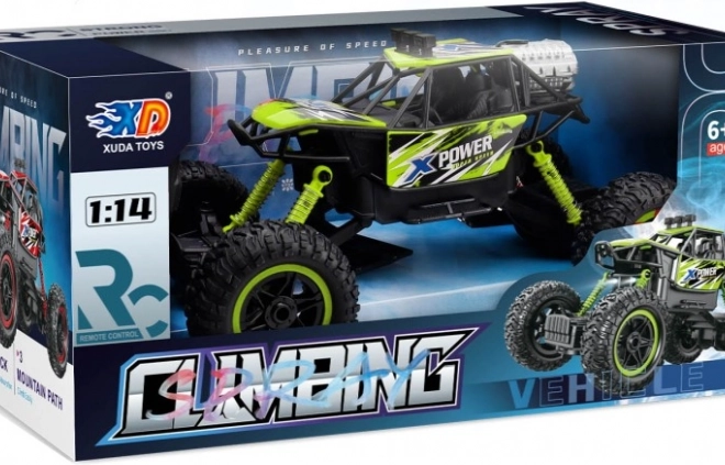 Remote-Controlled Off-Road Car at 1:14 Scale Green