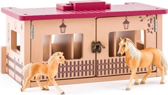 Faunica wooden horse stable with 6 stalls