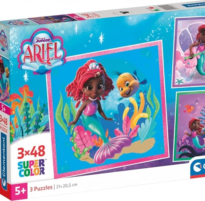 CLEMENTONI Puzzel Ariel 3x48 stukjes