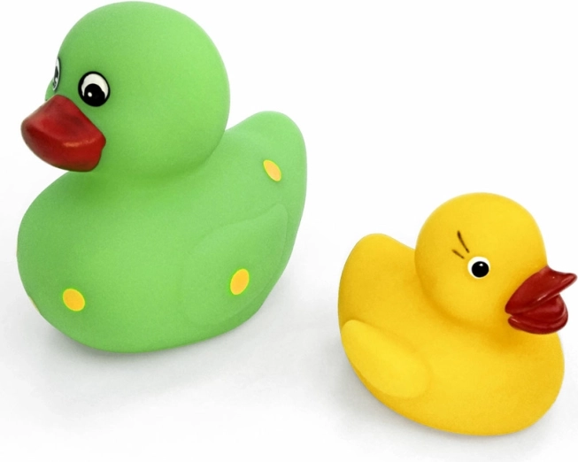 Set of Large and Small Squeaky Duck