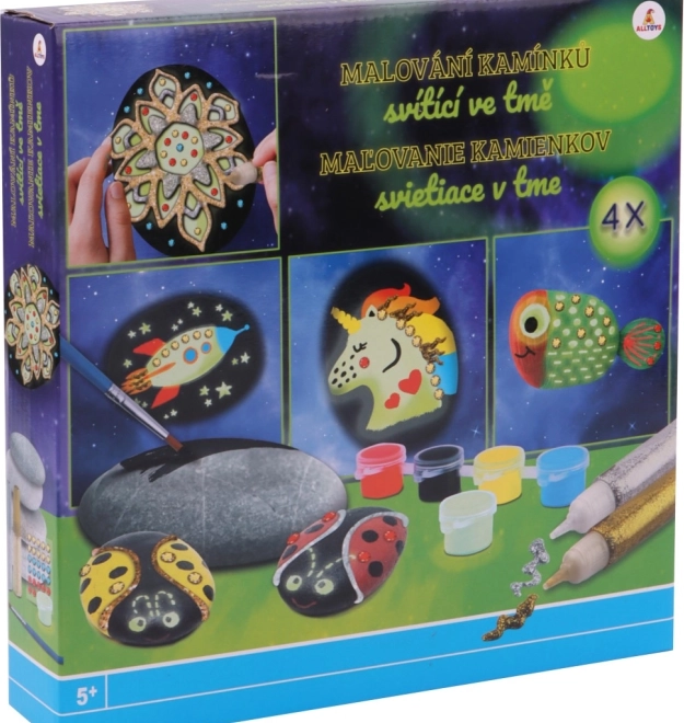Schilderen op steentjes die in het donker oplichten – creatieve set voor kinderen