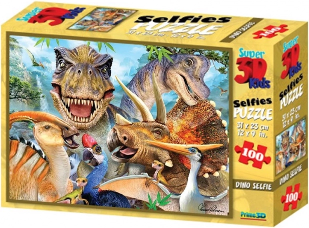 3D Puzzle Dinosaur Selfie 100 Pieces