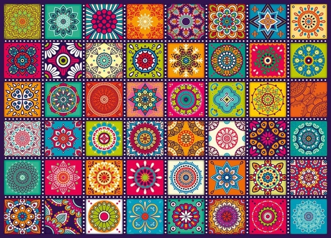Squares with Ornaments Puzzle 1000 Pieces CHERRY PAZZI