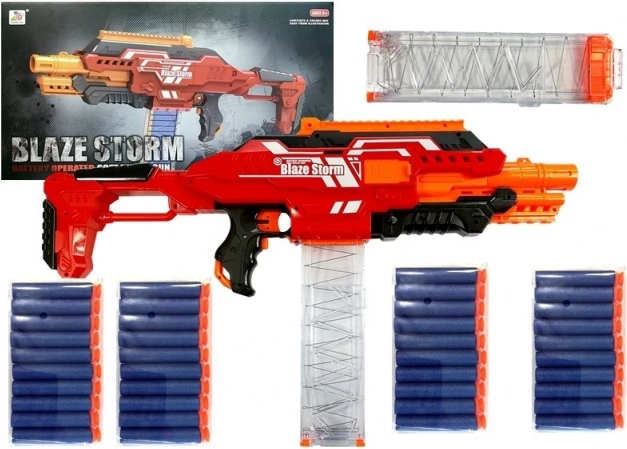 Pistolet en mousse pour enfants Blaze Storm avec grand chargeur de 40 fléchettes