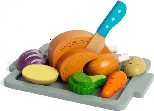 Bigjigs Toys Wooden Play Set for Roast Chicken