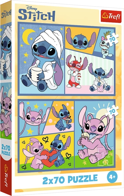 Puzzle 2x70 - Disney Lilo and Stitch - No Boredom with Stitch