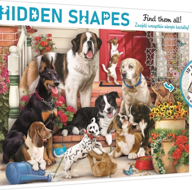 Puzzel HIDDEN SHAPES: hondenpret