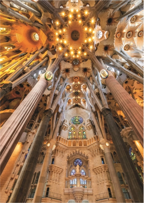 EDUCA puzzel Sagrada Família – interieur, Barcelona (Spanje), 1000 stukjes