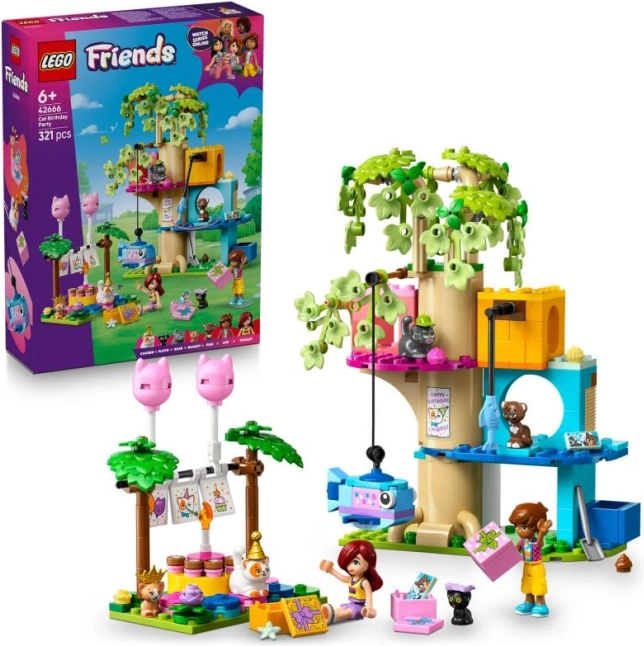 Lego Friends Fête d’anniversaire du chat et maison dans l’arbre