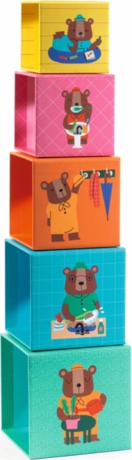 Stacking Cubes Bear Family