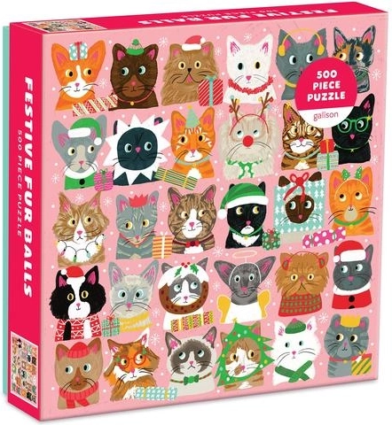 Galison puzzel Feestelijke Katjes 500 stukjes