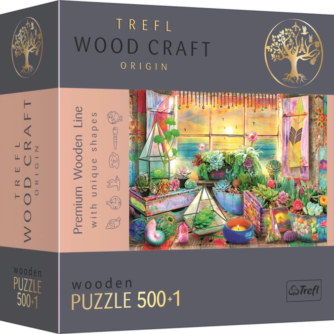 Folding puzzle TREFL Wood Craft Origin Beach House 501 pieces