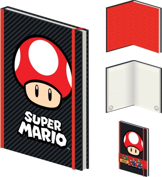 Super Mario notitieblok A5 premium Paddenstoel