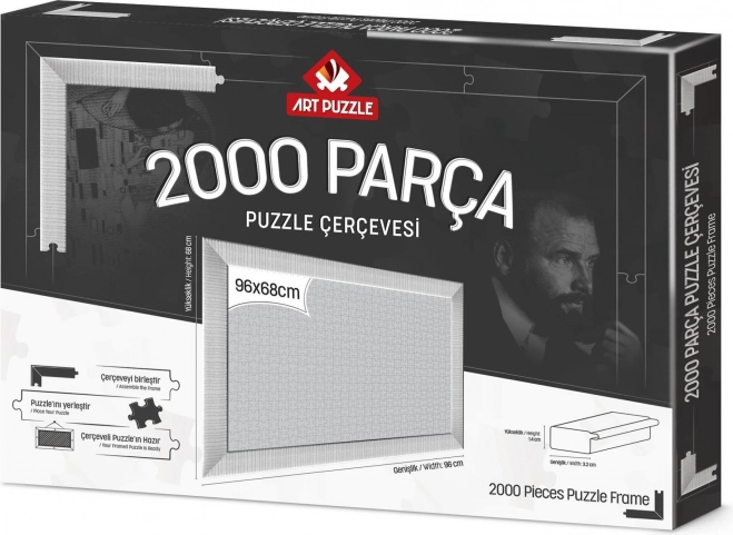 Cadre pour puzzle 96x68 cm blanc