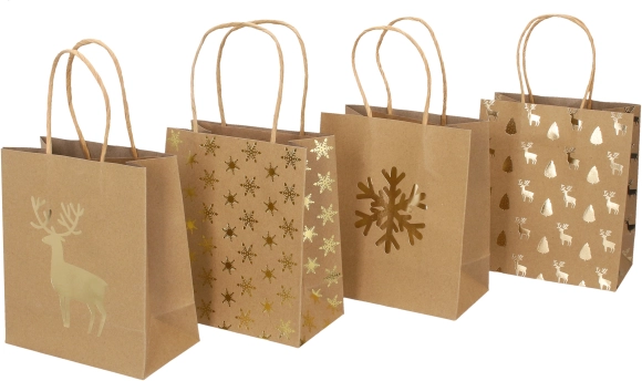 Petit sac cadeau Noël 18x21x10 cm