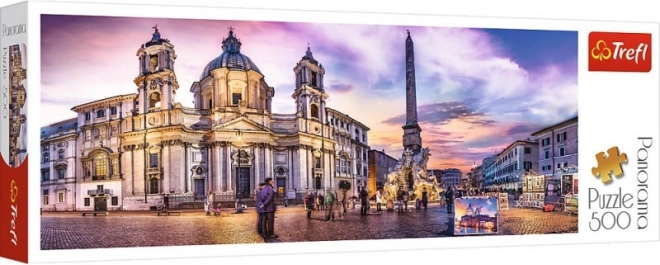 Puzzle 500 pieces panorama - Piazza Navona, Rome