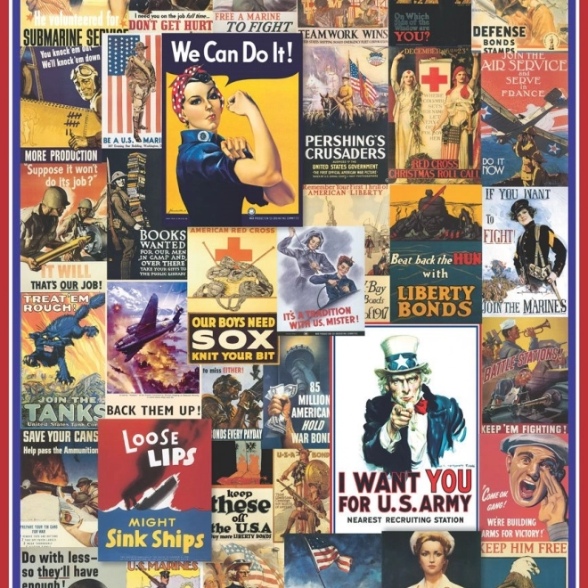 EUROGRAPHICS puzzel 1000 stukjes - Posters uit de 1e en 2e wereldoorlog