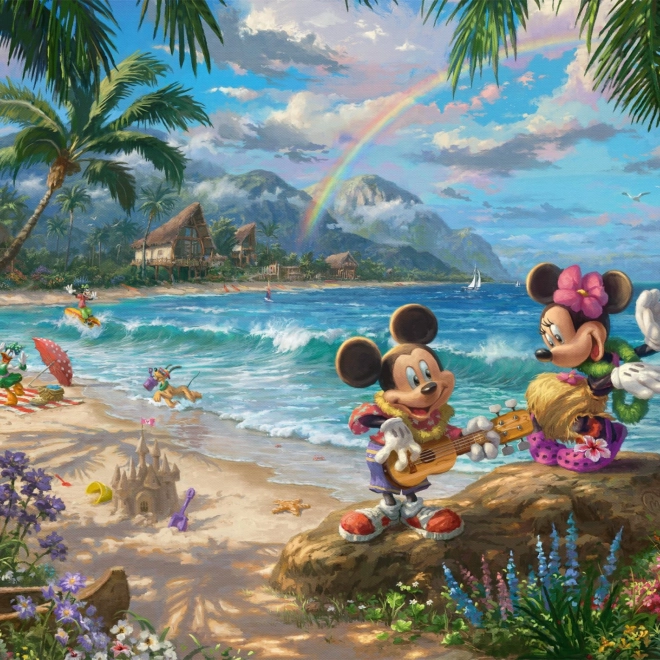 Puzzel Minnie en Mickey op Hawaï 1000 stukjes