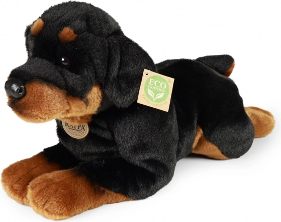 Plush Dog Rottweiler Lying 39 cm Eco-Friendly
