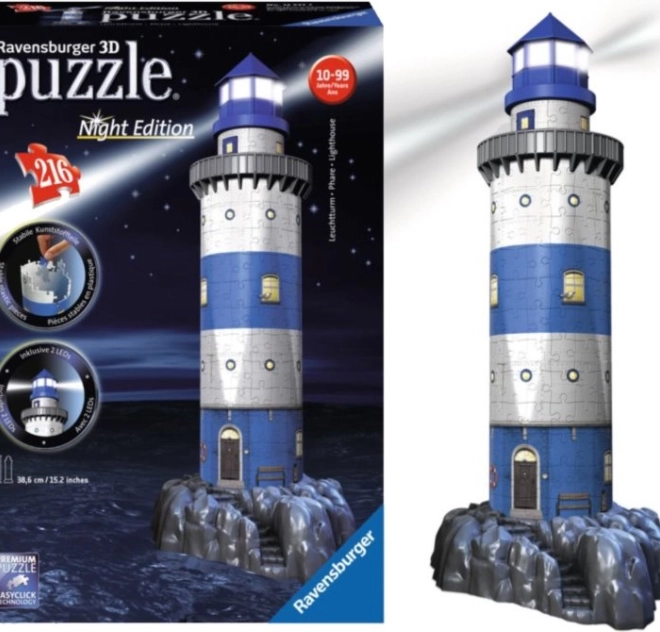 Ravensburger puzzle 3D lumineux phare édition nocturne 216 pièces