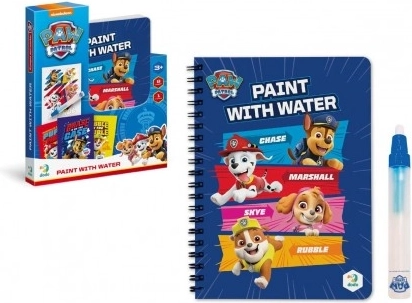 Magisch waterverven PAW PATROL – kleurboek met blok 12 × 16 cm en penseel, 8 bladen