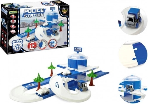 Wader Play Tracks City poste de police, circuit 3,8 m avec 3 voitures