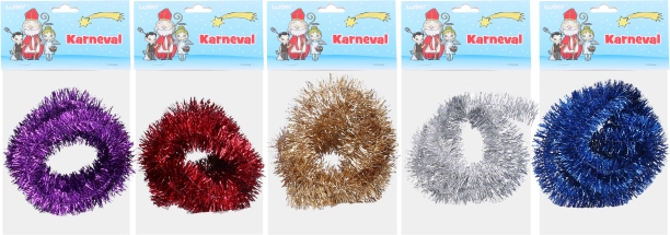Fil chenille décoratif ondulé métallique
