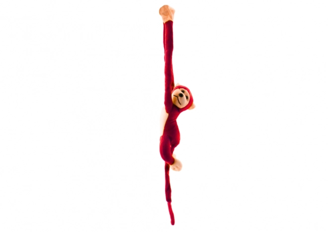 Pluchen mascotte aap met geluid rood 80 cm